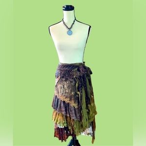 Vintage inspired extra shabby wrap skirt
